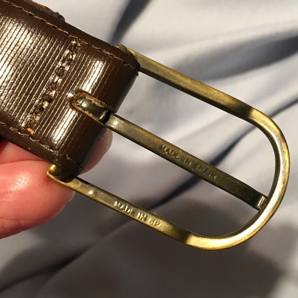 Christian Dior Vintage Glove Leather Belt Gold Tone Buckle Size 34 - Picture 2 of 7